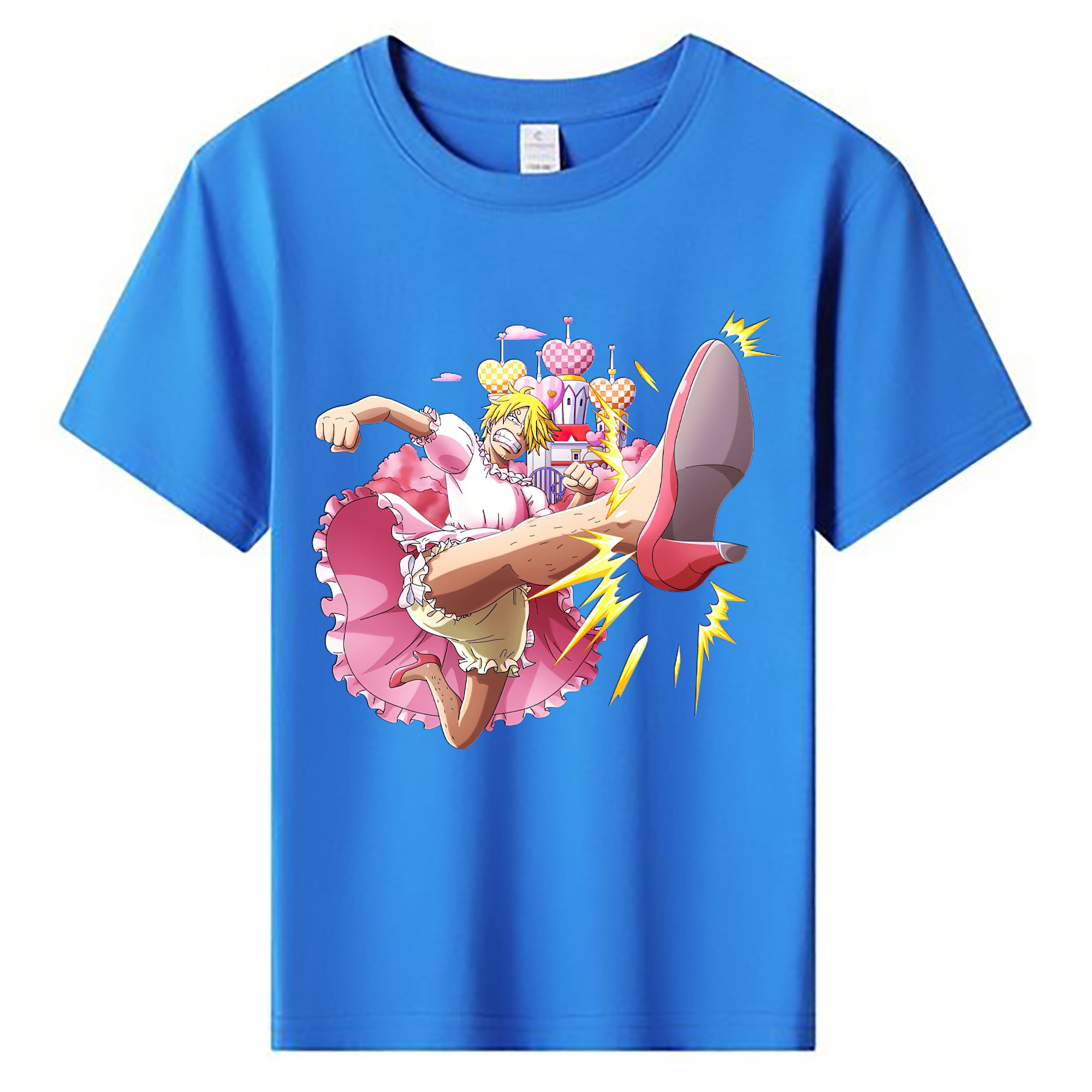 （画像用） ワンピース サンジ ONE PIECE Sanji 綿100％キッズTシャツ（フロントプリント）